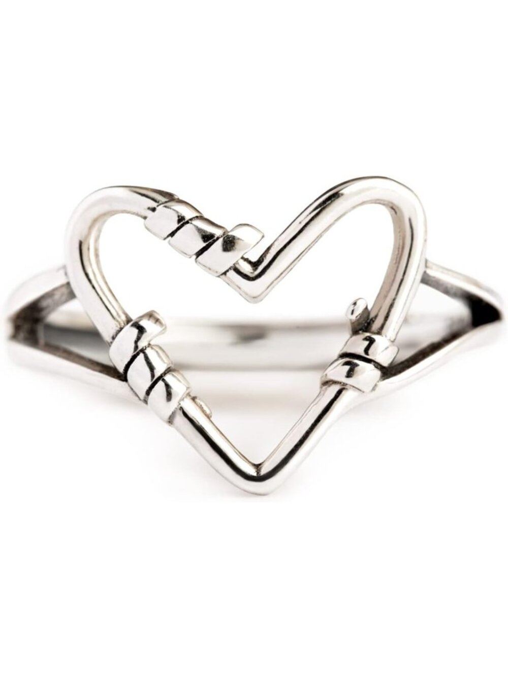 Sterling Silver Heart Ring for Women | Vintage Boho Thumb Promise Ring Jewelry
